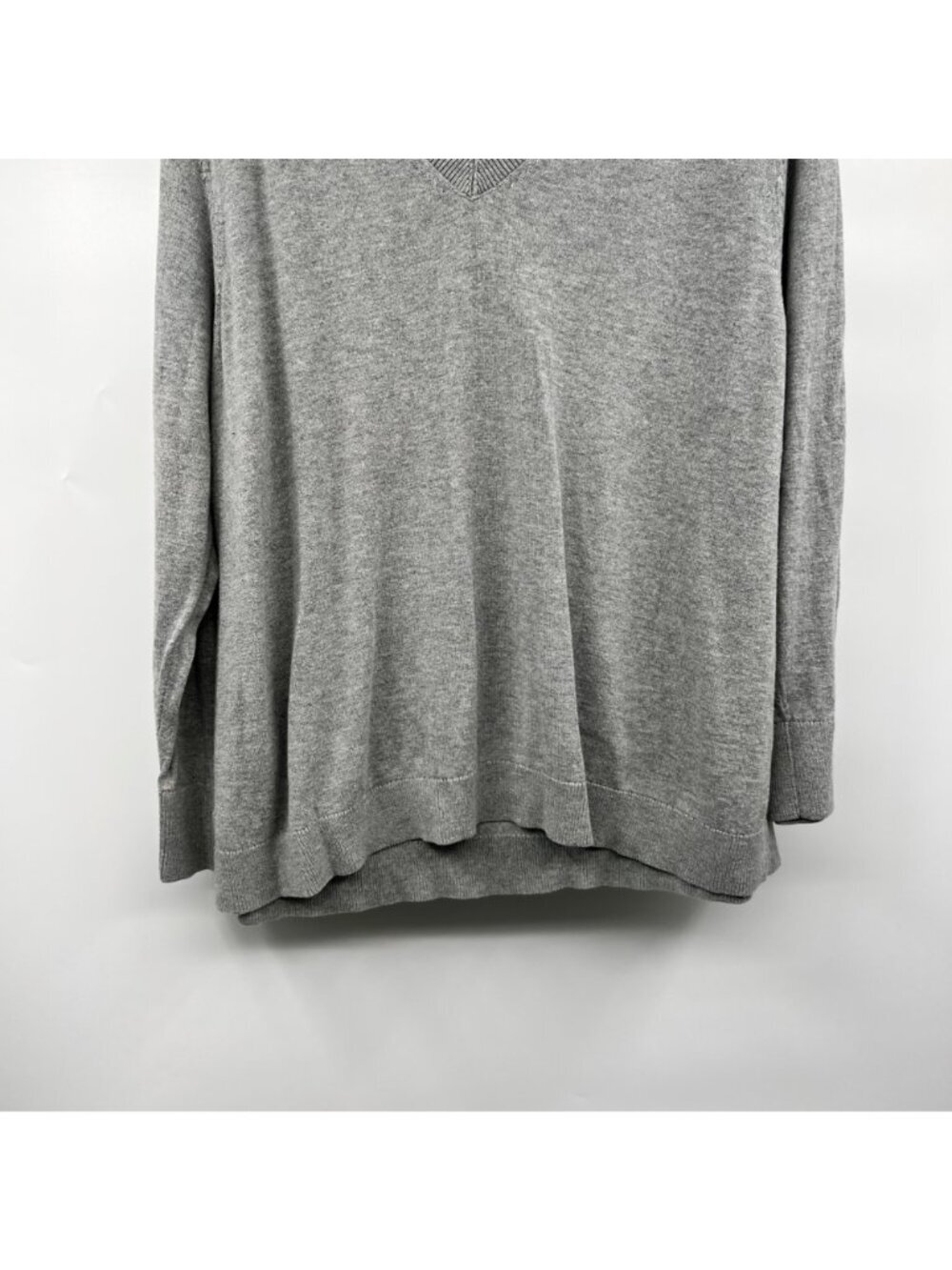 J. Jill Womens Lightweight Sweater V-Neck Gray Size XL - Picture 3 of 9